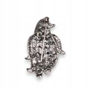 BROSZKA METALOWA OZDOBNA – KOLOROWY PINGWIN Z AGRAFKĄ                        (6106-2 SA) - 2