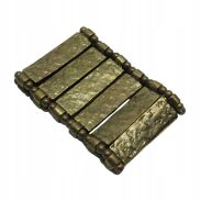 BRANSOLETKA DAMSKA NA GUMCE METALOWA SZEROKA                                 (0676-26 SA) - 4