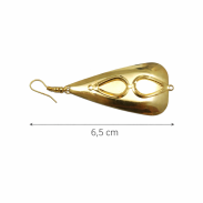 KOLCZYKI WISZĄCE METALOWE BLASZKI OWALNE                                         (9652-1 SAM) - 3