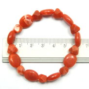 BRANSOLETKI BRĄZOWE Z KORALIKAMI NA GUMCE 12 SZTUK                                                            (8960 SAM) - 3