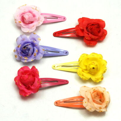 PYKI / SPINKI DO WŁOSÓW DZIECIĘCE KWIATKI 12 SZTUK (0172-62)