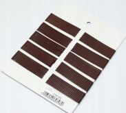 WSUWKI DO WŁOSÓW BRĄZ KARBOWANE BEZ KULKI 6 CM 100 SZTUK                 (216/100) - 3