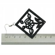 KOLCZYKI WISZĄCE OZDOBNE W KSZTAŁCIE ROMBU                  (0611-1061 SA) - 3
