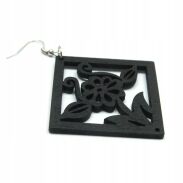 KOLCZYKI WISZĄCE OZDOBNE W KSZTAŁCIE ROMBU                  (0611-1061 SA) - 2