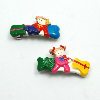 KLAMRY / SPINKI DO WŁOSÓW DZIECIĘCE  KOLOROWE (4 SZTUKI) 0209-532