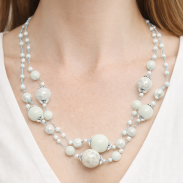 NASZYJNIK / WISIOREK Z ZIELONYMI KORALIKAMI (N-0701/2/2R C-3 SAM B) - 4