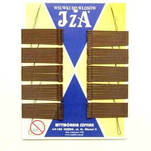 BROWN STRAIGHT HAIRGRIPS TWO BALLS 0078/5BR/MAT