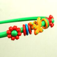 OPASKI DZIECIĘCE WIELOKOLOROWE MOTYL - KWIAT 6 SZTUK (0294-28 SA) - 3