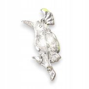 BROSZKA OZDOBNA Z MOTYWEM PTAKA ŻÓŁTA                           (6106-7SA) - 2