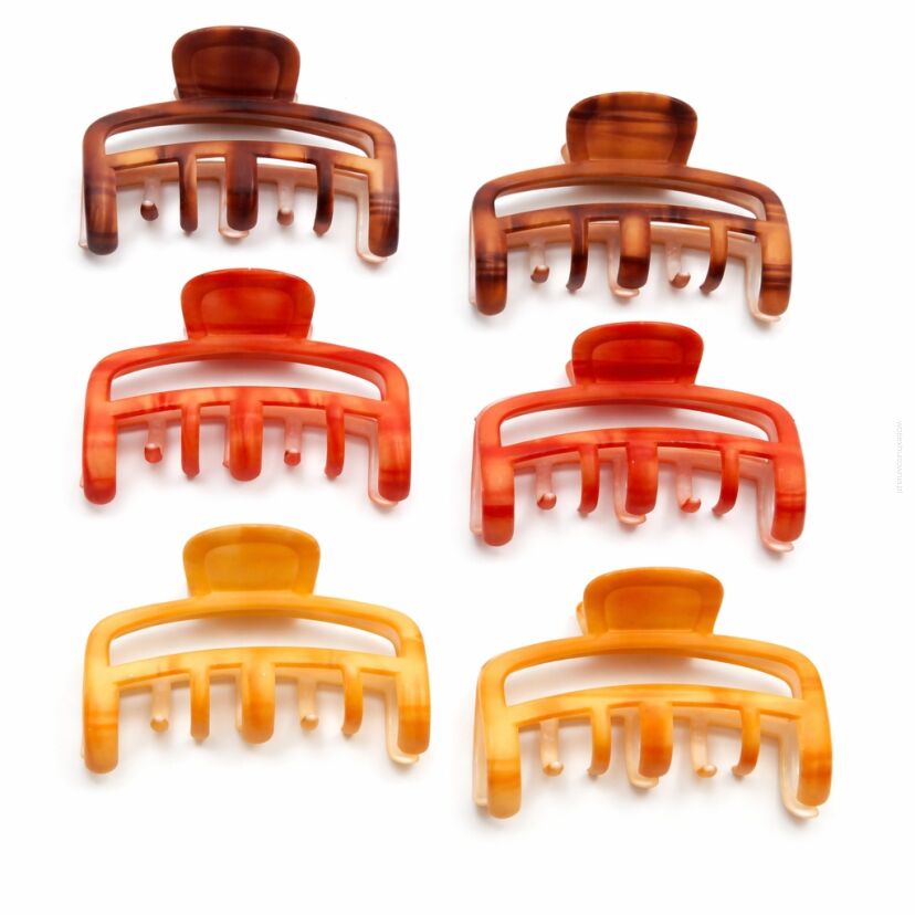 SZCZĘKI / KLAMRY DO WŁOSÓW KOLOROWE 6 SZTUK                                                                        (0217-35A SH)