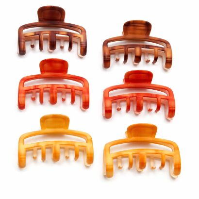 SZCZĘKI / KLAMRY DO WŁOSÓW KOLOROWE 6 SZTUK                                                                        (0217-35A SH)