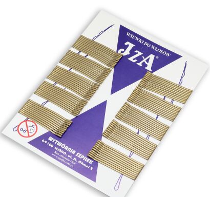 WSUWKA ZŁOTA PROSTA 2 KULKI 5 CM 100 SZTUK                                                 (125/100)