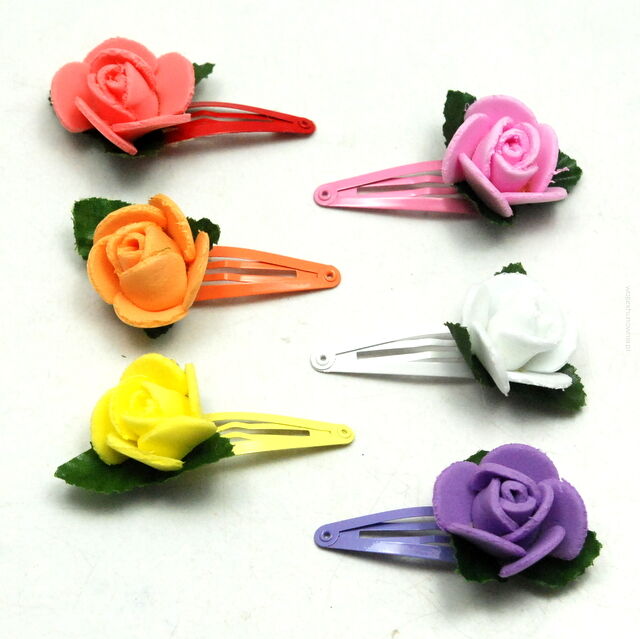 PYKI / SPINKI DO WŁOSÓW DZIECIĘCE KWIATKI 12 SZTUK (0172-61)