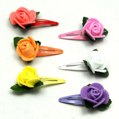 PYKI / SPINKI DO WŁOSÓW DZIECIĘCE KWIATKI 12 SZTUK (0172-61)