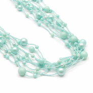 NASZYJNIK / WISIOREK Z KORALIKAMI W MIĘTOWYM KOLORZE (N-029/58/9R A-2 SAM C) - 4