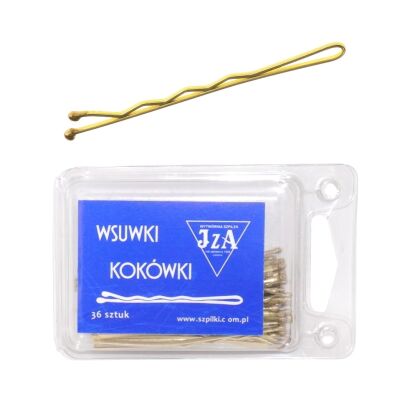 WSUWKA ZŁOTA KARBOWANA 2 KULKI 6 CM 36 SZTUK      (326/36)