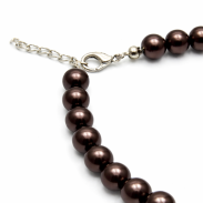 KORALE KLASYCZNE PEREŁKI BRĄZOWE 50 cm 0642-524 - 2