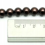 KORALE KLASYCZNE PEREŁKI BRĄZOWE 50 cm 0642-524 - 3