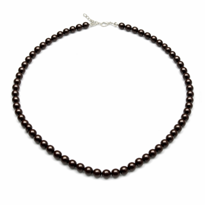 KORALE KLASYCZNE PEREŁKI BRĄZOWE 50 cm 0642-524