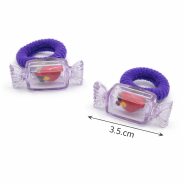 GUMKI DO WŁOSÓW DZIECIĘCE FIOLETOWE CUKIERKI 4 SZTUKI (0194-37 SAMH) - 2