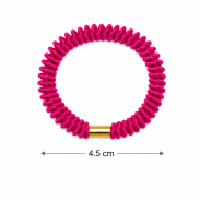 GUMKI DO WŁOSÓW SPIRALNE RÓŻOWE 12 SZTUK (0317-20 SAH) - 4