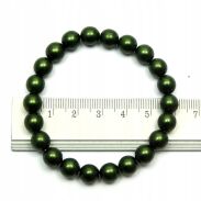 BRANSOLETKA KLASYCZNA Z PEREŁEK ZIELONA JABLONEX (BRPR-6 SAH) - 3