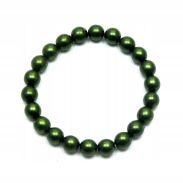 BRANSOLETKA KLASYCZNA Z PEREŁEK ZIELONA JABLONEX (BRPR-6 SAH) - 2