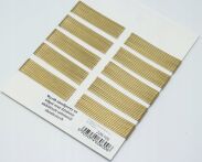 IZA WSUWKI DO WŁOSÓW KARBOWANE ZŁOTE 6CM 100 SZTUK (226/100) - 3