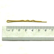 IZA WSUWKI DO WŁOSÓW KARBOWANE ZŁOTE 6CM 100 SZTUK (226/100) - 2