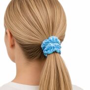 GUMKA DO WŁOSÓW Z FALBANKĄ / SCRUNCHIES  NIEBIESKA (5281-2 SAM F) - 3