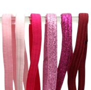 OPASKI-GUMY SPORTOWE MIX RÓŻOWY 12 SZTUK                                                       (8708 SAM) - 2