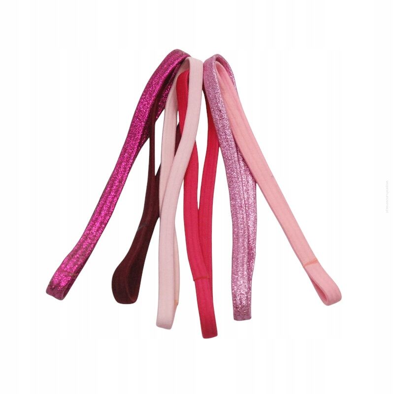 OPASKI-GUMY SPORTOWE MIX RÓŻOWY 12 SZTUK                                                       (8708 SAM)