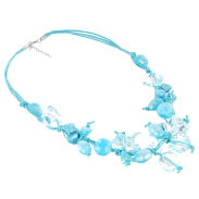 NASZYJNIK /WISIOR NIEBIESKI Z KORALIKAMI                                                                (0643-1017 SAH) - 2