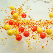 KOMPLET BIŻUTERII Z ŻYŁKI (WISIOREK + KOLCZYKI)                                                 0643-502 - 2