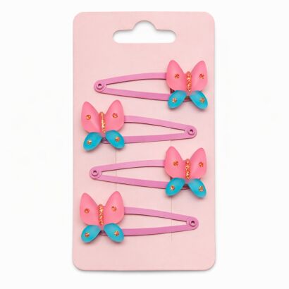 SPINKI / PYKI DO WŁOSÓW Z MOTYLKAMI 4 SZTUKI (0301-5 SAH)