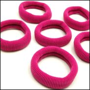 GUMKI DO WŁOSÓW FROTKI DUŻE-CIEMNY RÓŻ (10 SZT) 0245-56 - 2