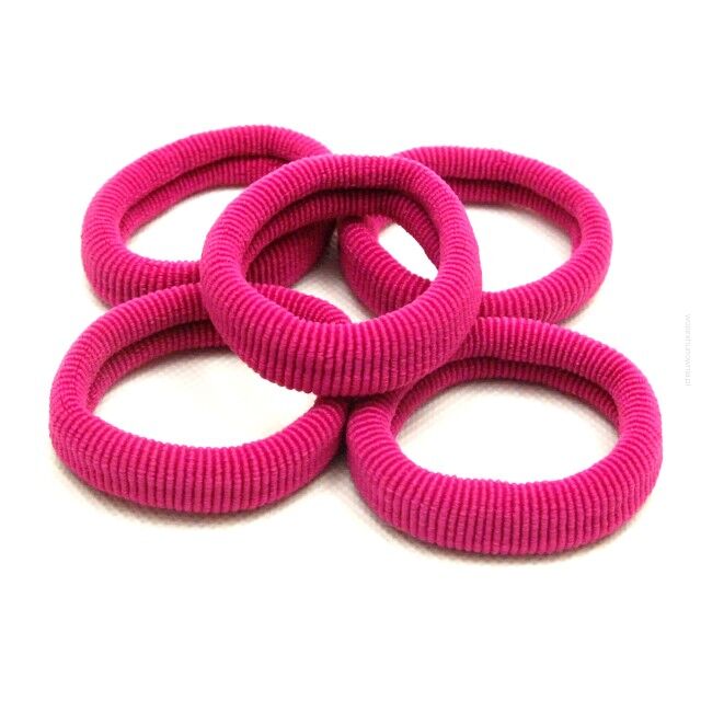 GUMKI DO WŁOSÓW FROTKI DUŻE-CIEMNY RÓŻ (10 SZT) 0245-56