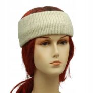 OPASKA NA GŁOWĘ ELASTYCZNA WEŁNIANA BEŻOWA                               (0111-6 SAH) - 2