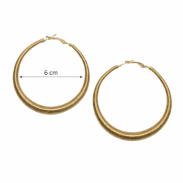 KOLCZYKI  METALOWE KÓŁKA W ZŁOTYM KOLORZE                                                                    (0611-626SA) - 3