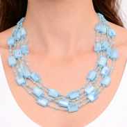 NASZYJNIK / WISIOREK Z NIEBIESKIMI KORALIKAMI (N-0701/21/4R B-5 SAM B) - 2