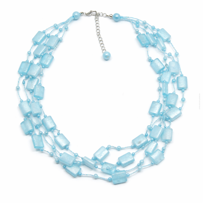 NASZYJNIK / WISIOREK Z NIEBIESKIMI KORALIKAMI (N-0701/21/4R B-5 SAM B)