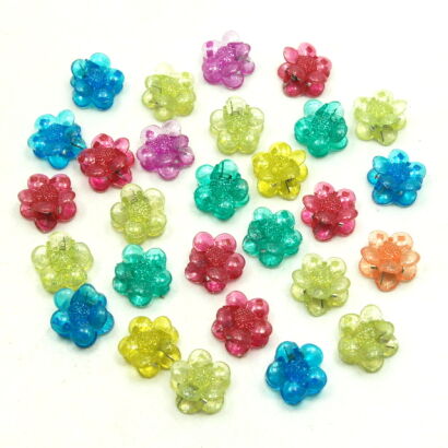 SZCZĘKI / KRABIKI KOLOROWE MAŁE MARGARETKI (60 SZTUK)                                                        0245-501