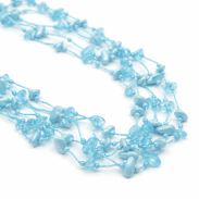 NASZYJNIK / WISIOREK Z NIEBIESKIMI KORALIKAMI (N-0604/2/5R B-3 SAM B) - 3