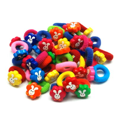 GUMKI DO WŁOSÓW DZIECIĘCE Z OZDOBAMI 72 SZTUKI (5017 AS)