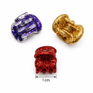 SZCZĘKI / KRABIKI BROKATOWE MINI KOLOROWE 20 SZTUK (KR/20-BR) - 3