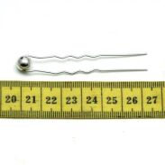 KOKÓWKA SREBRNA 6.5CM ZE SREBRNĄ PEREŁKĄ 50 SZT           (KS065/S/50) - 2