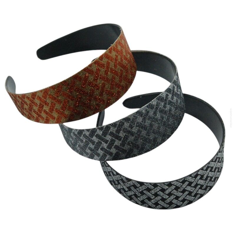 OPASKI DO WŁOSÓW SZEROKIE BROKATOWE 6 SZTUK                            (5201-1 SAM)