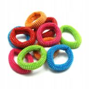 GUMKI DO WŁOSÓW DZIECIĘCE KOLOROWE FROTKI 50 SZTUK                                (8703-1 SA) - 2