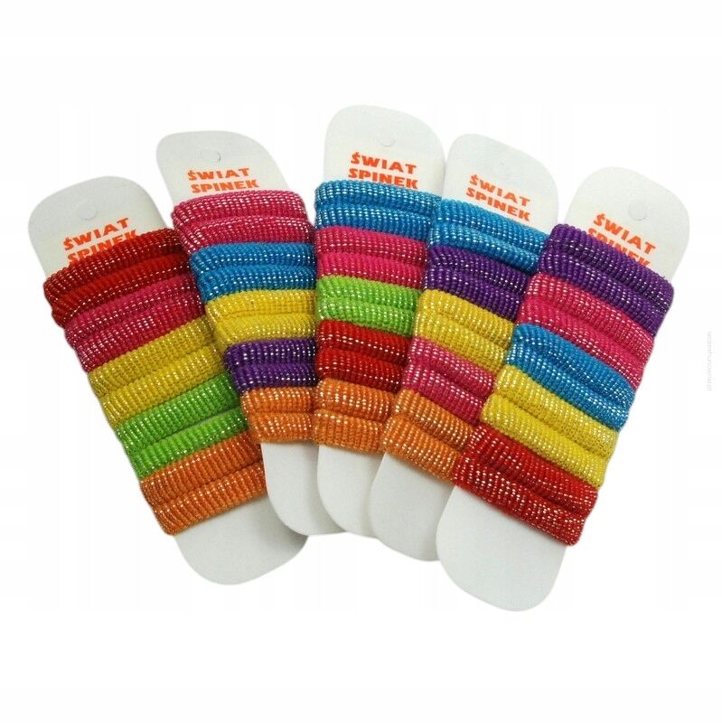 GUMKI DO WŁOSÓW DZIECIĘCE KOLOROWE FROTKI 50 SZTUK                                (8703-1 SA)