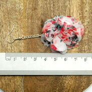 KOLCZYKI Z MATERIAŁU WISZĄCE, KOLOROWE KWIATY                                                                        (0611-83 SAH) - 3